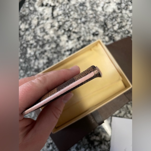 Louis Vuitton Caissa Card Holder Damier Ebene Rose Ballerine - Picture 12 of 14